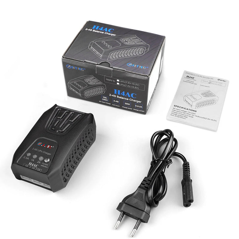 HTRC H4L Mini Cell 20W Balance Charger RC Toy Charge Battery Charger for 2-4S LiPo Battery