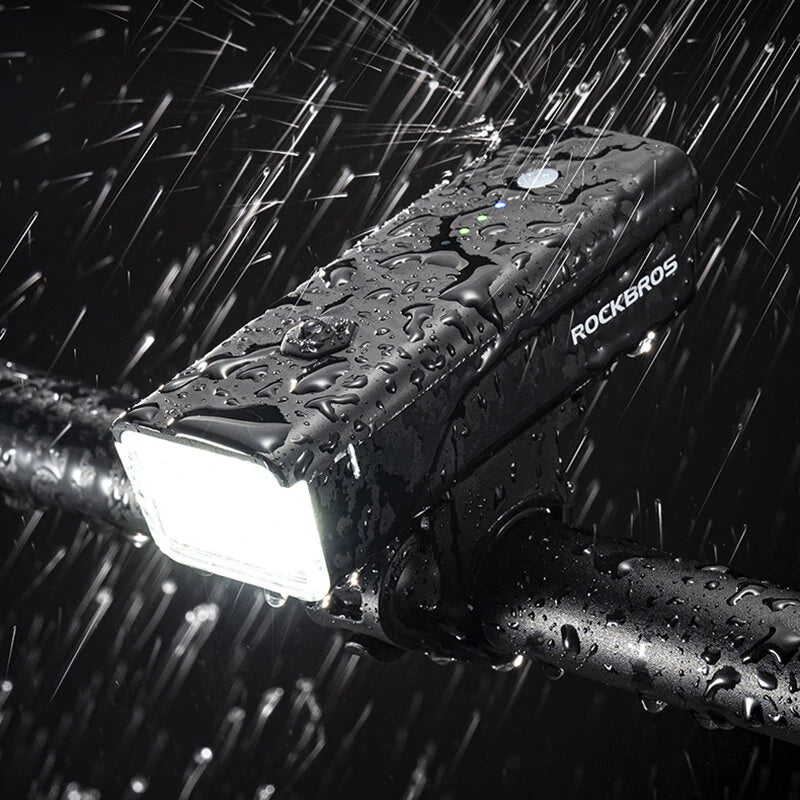 ROCKBROS Smart Light Senor Bike Headlight 260Lm Bright LED 1500mAh Battery Type-C Fast Charging Anti-glare Bicycle Light Flashlight for Cycling