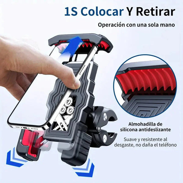 XANES Bicycle Handlebar Phone Holder Adjustable Shockproof Extremely Firm Grip Mobile Stand for MTB Motorcycle