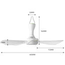 Tevorex 5 / 6 / 8 Leaves Electric Ceiling Fan Silent Low Noise Energy Saving with Remote Cable Lightweight Portable for Camping Bed Dormitory Tent