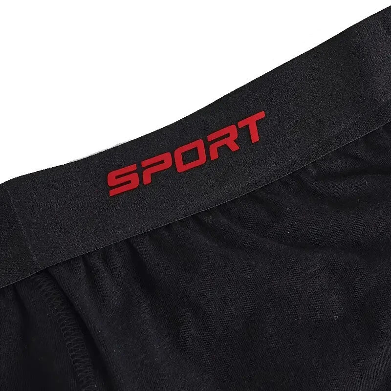 3pcs Men's Black Boxer Briefs Breathable Comfy Boxer Trunks, Elastic Sports Shorts, Men's Casual Underwear For Daily Wear S-XL