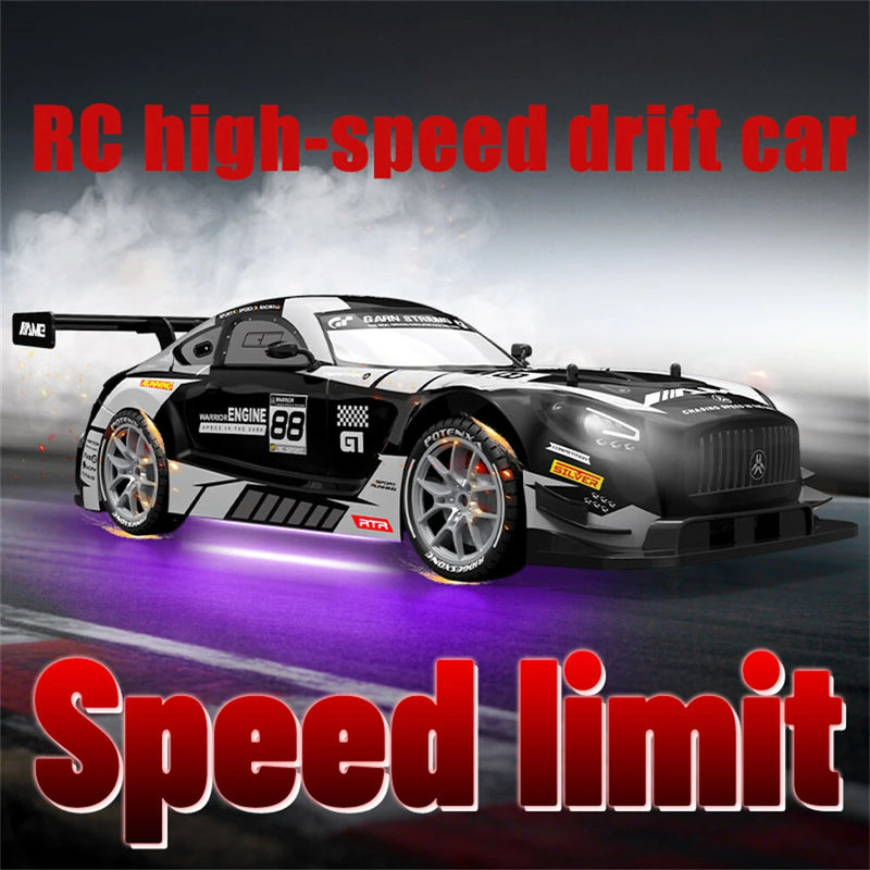 XJRC XJ-1997 RTR 1/16 2.4G 4WD Drift RC Car Mini Racing LED Light Remote Control High-Speed Motor On-Road Race Vehicle Model Boys Gifts Toys