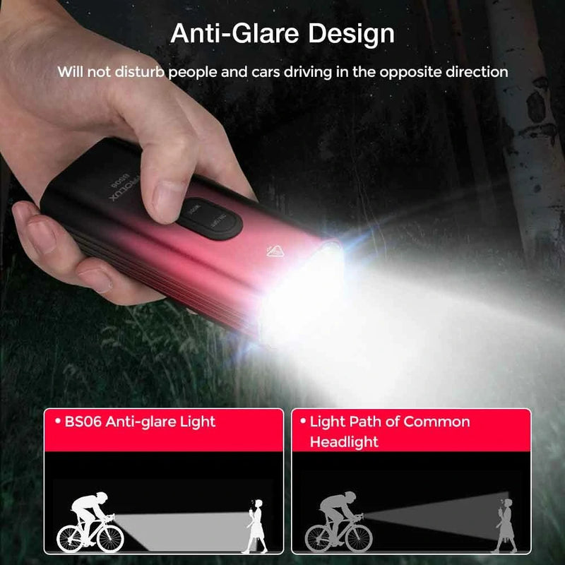 Astrolux BS06 2000Lm Brightness Bike Headlights 6 LED Large Beads 10000mAh Battery Dual Distance Beam Design IPX6 Waterproof 5 Light Modes Type-C Fast Charge Easy to Install Bicycle Front Light Flashlight