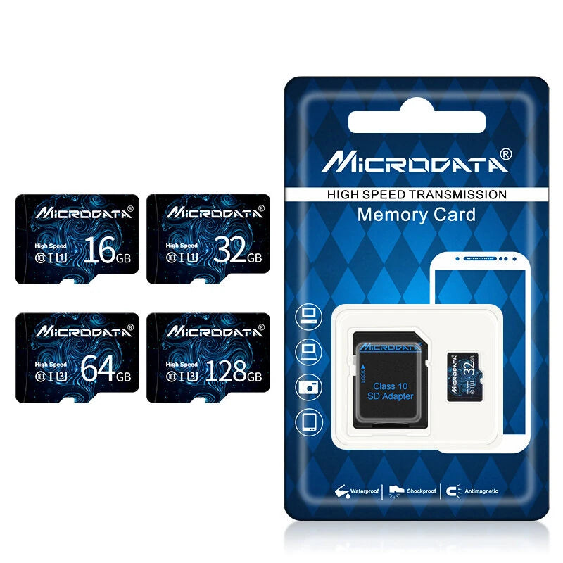 Microdrive High Speed TF Memory Card 256GB/128GB/64GB Class 10 HD Video Card Memory Card for Mobile Phone Tablet Camera Monitor