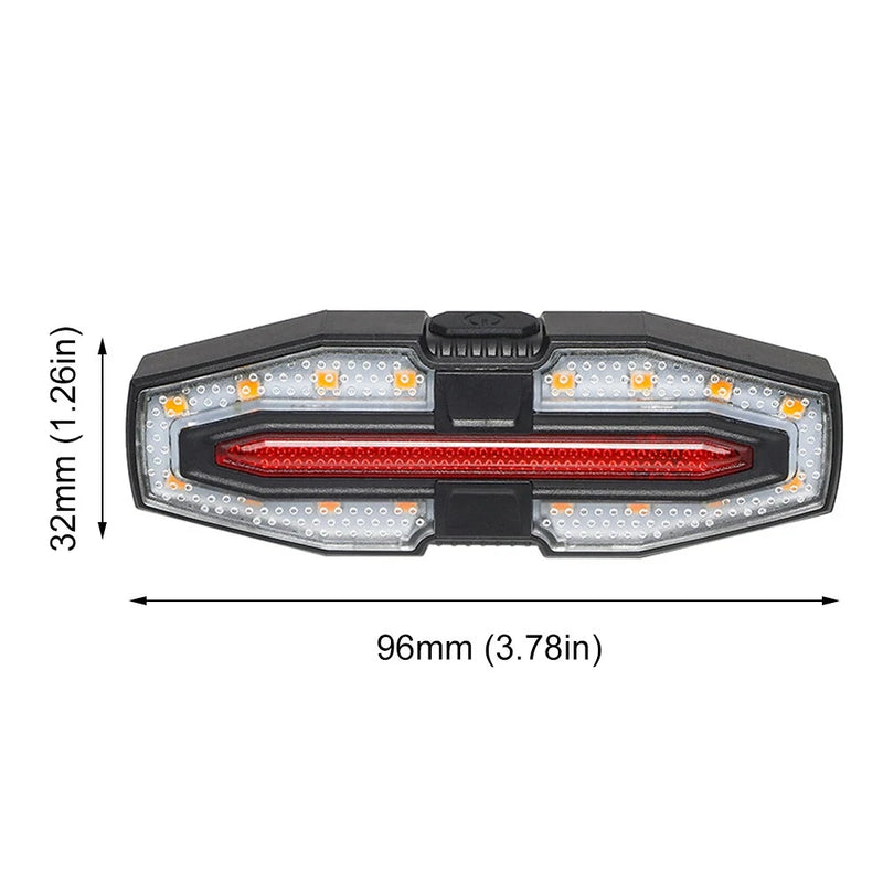 BENGGUO Bike Taillight 5 Light Modes USB-C Rechargeable Waterproof Wear-resistant Bicycle Rear Light with Remote Control for Night Cycling