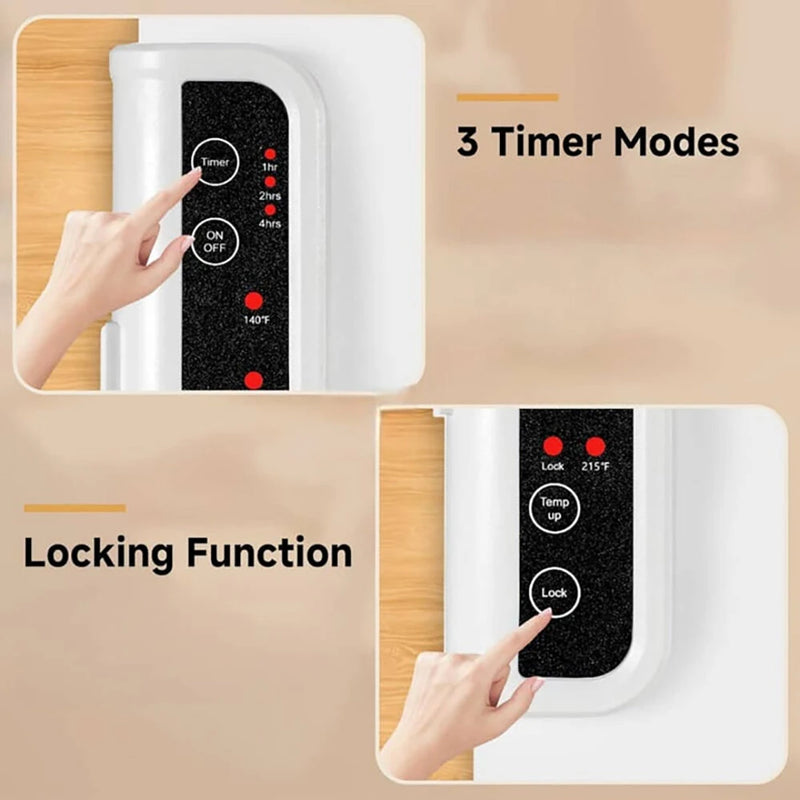 Multifunctional Silicone Insulated Food Warming Board Electric Food Warming Mat  3-Level Temperature Adjustable Compatible With Metal, Ceramic, Glass And Enamelware