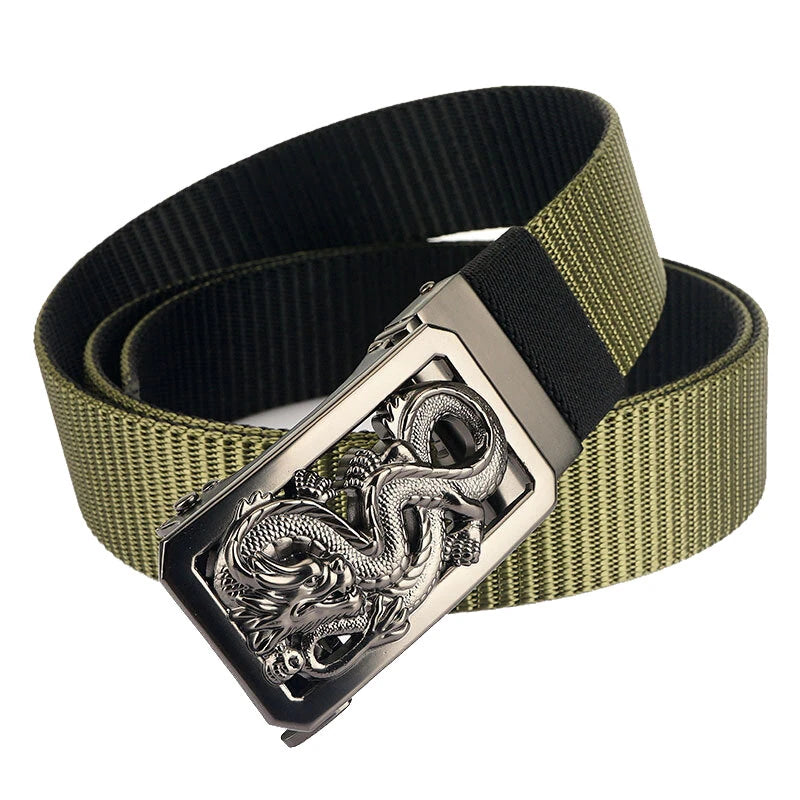 ENNIU 125cm Metal Buckle Tactical Belt Nylon Army Military Outdoor Casual Belt for Men Women