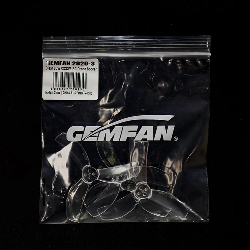 2 Pairs / 6 Pairs GEMFAN 2820 2.8 Inch 3-Blade PC Propeller 1.5mm 3 Holes for RC FPV Racing Drone Compatible with 1104-1404 Motors