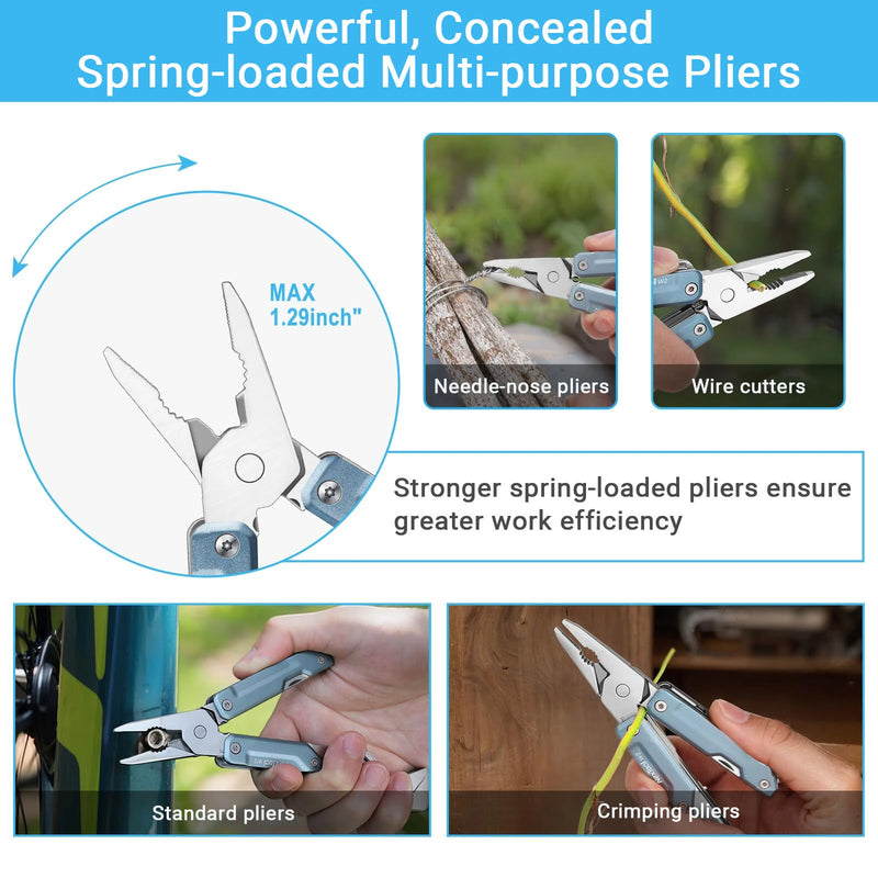 NexTool W2 8 In 1 Multi Tool Foloding Light Wrench Pliers Multi-functional Spanner Screwdriver Outdoor Camping EDC Hand Tool