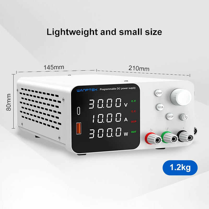WANPTEK Lab Bench Power Supply 150W 300W 360W Laboratory Switching Power Supply Unit 30V 60V 120V 3A 5A 10A Adjustable Digital Source Voltage Stabilizer EU Plug =