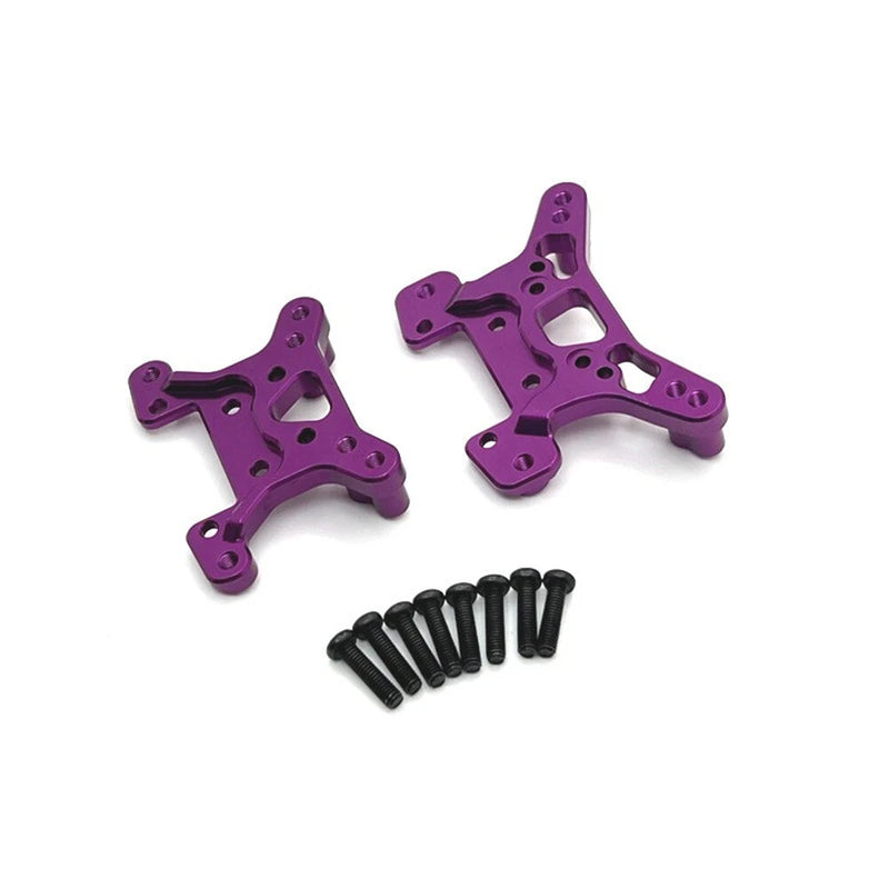 Upgraded Metal Parts Front and Rear Shock Absorber Bracket Kit for Wltoys 1/12 124008 124010 1/14 144016 144018 RC Car Vehicle Models Accessories Parts