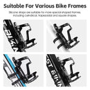 WEST BIKING Bicycle Water Bottle Holder Silicone Non-slip Straps Set MTB Road Bike Bottle Stand with Fixed Clip Accessories