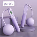 KALOAD Smart Screen Counting Cordless Skipping Rope 60mm Weighted Ball Anti-Skid Handle Silicone Speed Rope Portable Lightweight Unisex Weight for Indoor Outdoor