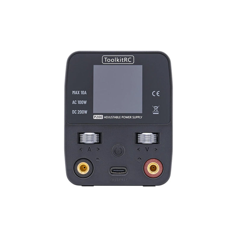 ToolkitRC P200 V2 AC100W DC200W 65W Mini Desktop Fast Charger IPS LCD Wide-angle Display Type-C Protocol for Huawei for Samsung