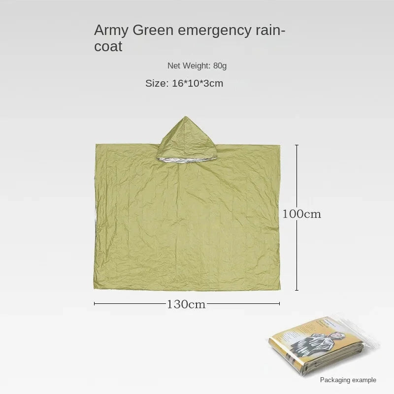 2 Person Emergency Shelter Bivy Survival Tent Kit Mylar Tube Tent Sleeping Bag Waterproof Outdoor SOS Thermal Blanket Reusable