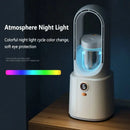 Portable Bladeless Fan With Night Light Spray Air Cooler Air Humidifier Six Speed Wind Adjustment USB Fan Desktop Fan Silent Air Conditioner