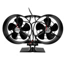 IPRee Stove Fan 10-Blades Heat Powered Double Headed Fireplace Fan Thermodynamic Fan For Autumn Winter Indoor Wood Burners Home Warm