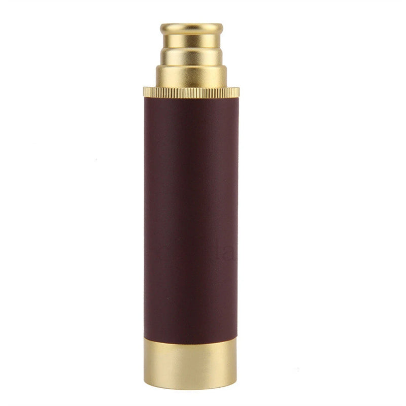 IPRee Pirate Monocular Telescope 25x30 High Powered Zoomable Collapsible Monocular Brass Spyglass Handheld for Hunting Hiking Travel