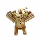 Microcosm OKMO Micro Scale M2B Twin Cylinder Marine Steam Engine Model Stirling Engine Gift Collection