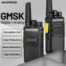2pcs Baofeng BF-V12D GMSK Digital Analog Walkie Talkie 1-10KM Long Range 16CH Encrypted Call Noise Reduction HD Type-C Charging 1500mAh Battery Two-way Radio