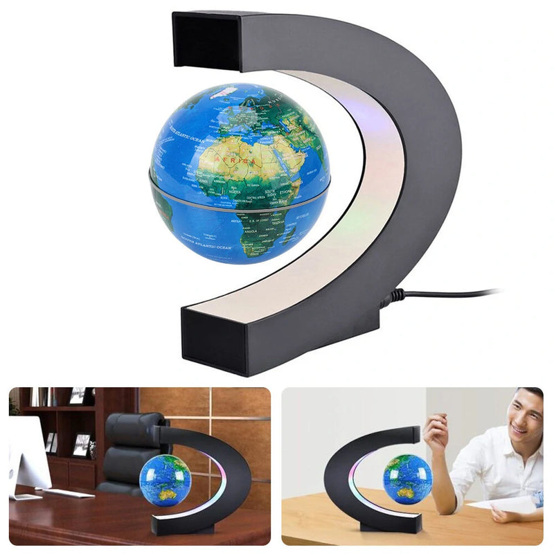 AGSIVO Magnetic Floating Levitating Globe World Map with LED light Educational Gifts for Kids Students Birthday Gifts Gadgets for Teens Christmas Gifts