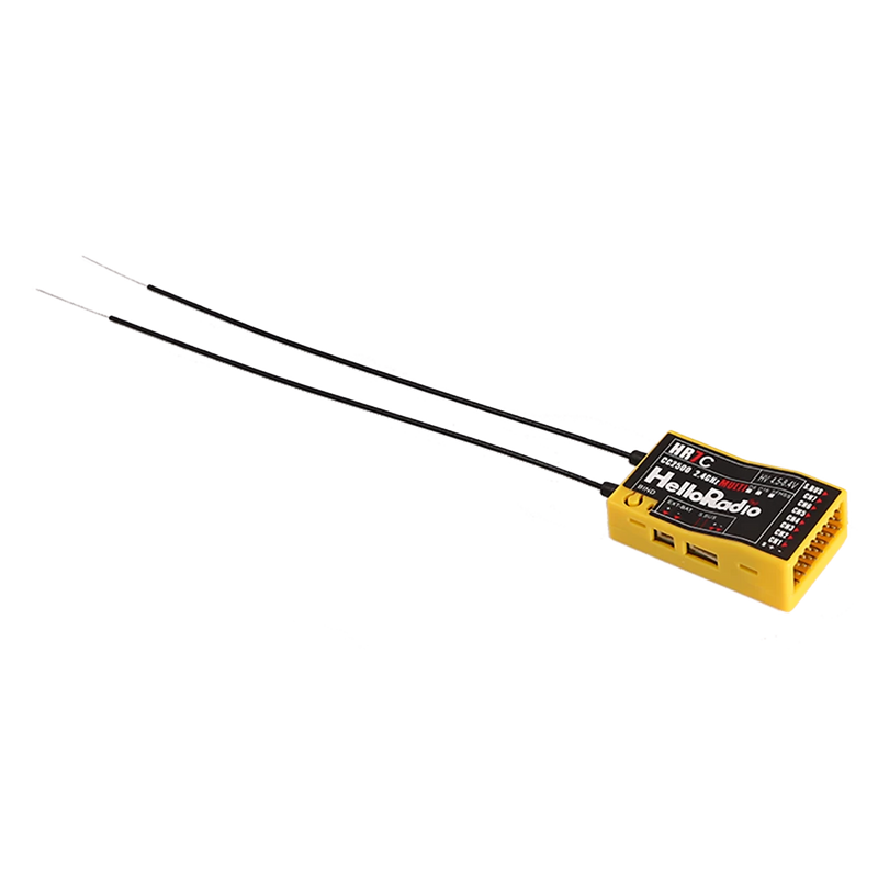 HelloRadioSky HR7C CC2500 2.4GHz 8CH D8/D16/SFHSS PWM Receiver for Fixed Wing RC Airplane