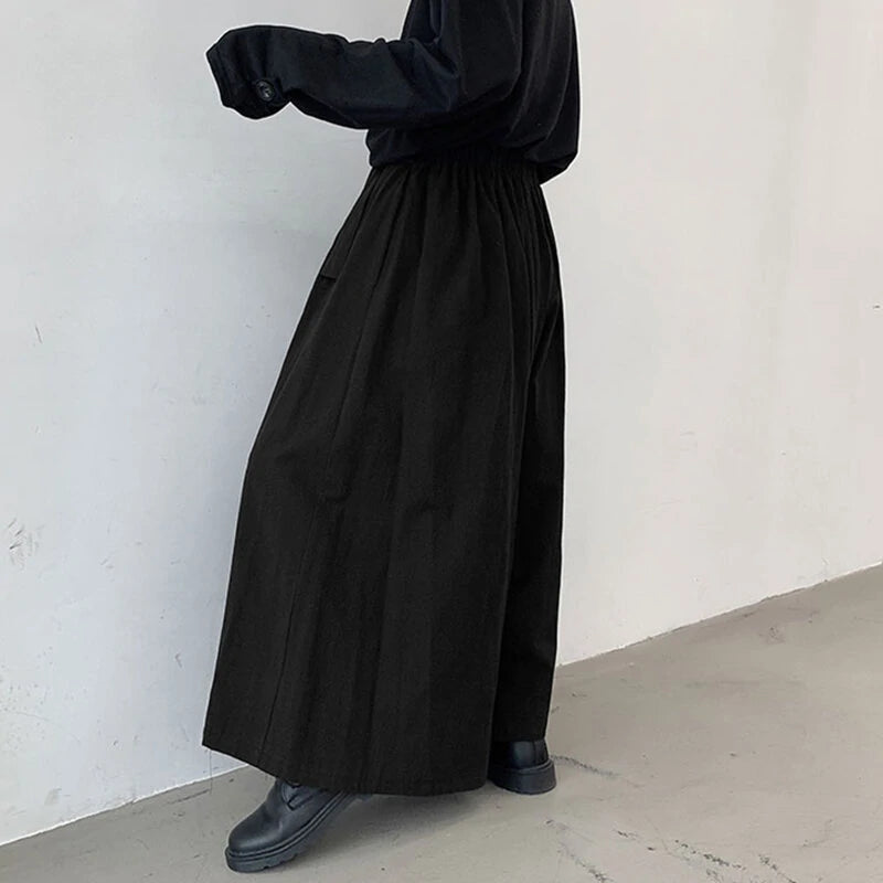 Mens Fashion Drawstring Loose Comfy Solid Color Casual Pants