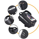 RZAHUAHU Bicycle Bag Frame Front Tube Cycling Bike Phone Mount Bag Waterproof Phone Case Holder 6.5 Inches Touchscreen Bag Accessories with Reflective Strip