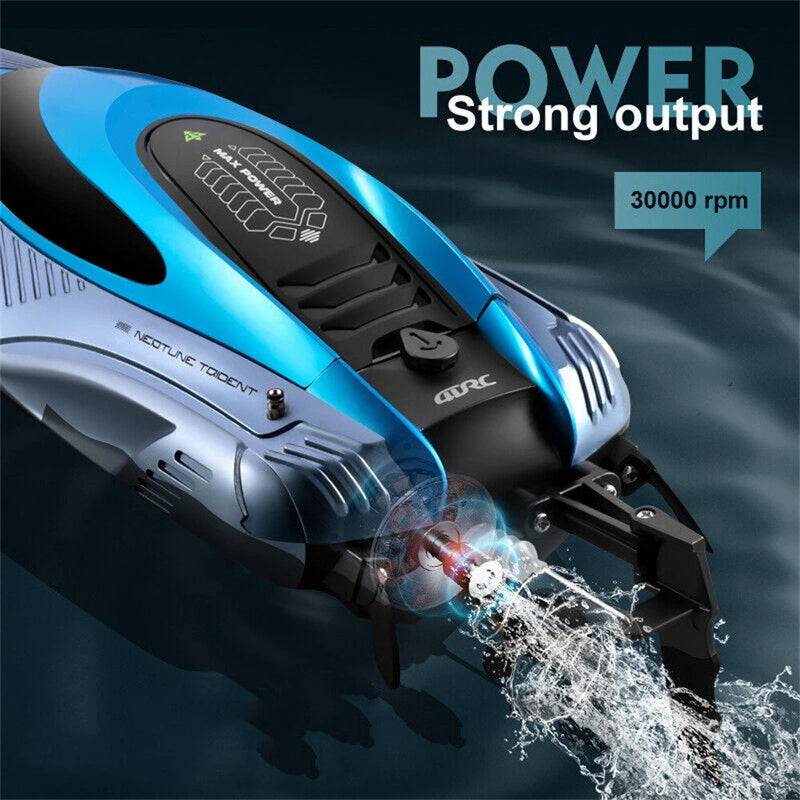 4DRC S3 2.4G 25km/h RC Boat Fast High Speed Capsized Reset LED Light Water Model Remote Control Toys RTR Pools Lakes Racing Kids Children Gift