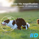 Guudgo 10x Zoom Solar Dual Lens Outdoor Security Camera PTZ Full Color Night Vision Two Way Intercom Human Detection Real Time Alerts CCTV Surveillance Camera