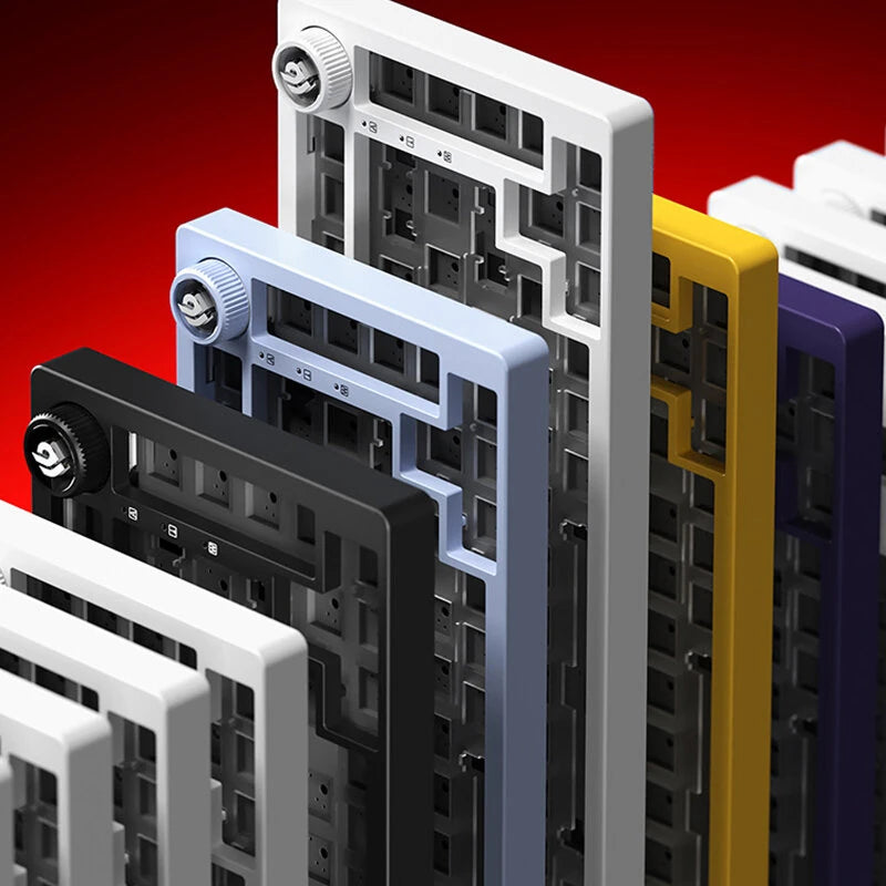 LEOBOG Hi75C Pro Custom Mechanical Keyboard Tri Mode Aluminum Alloy Gasket Structure 2.4G/bluetooth/Wired Hot Swappable 81 Keys RGB Backlit Gaming Keyboard