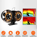 IPRee Stove Fan 10-Blades Heat Powered Double Headed Fireplace Fan Thermodynamic Fan For Autumn Winter Indoor Wood Burners Home Warm