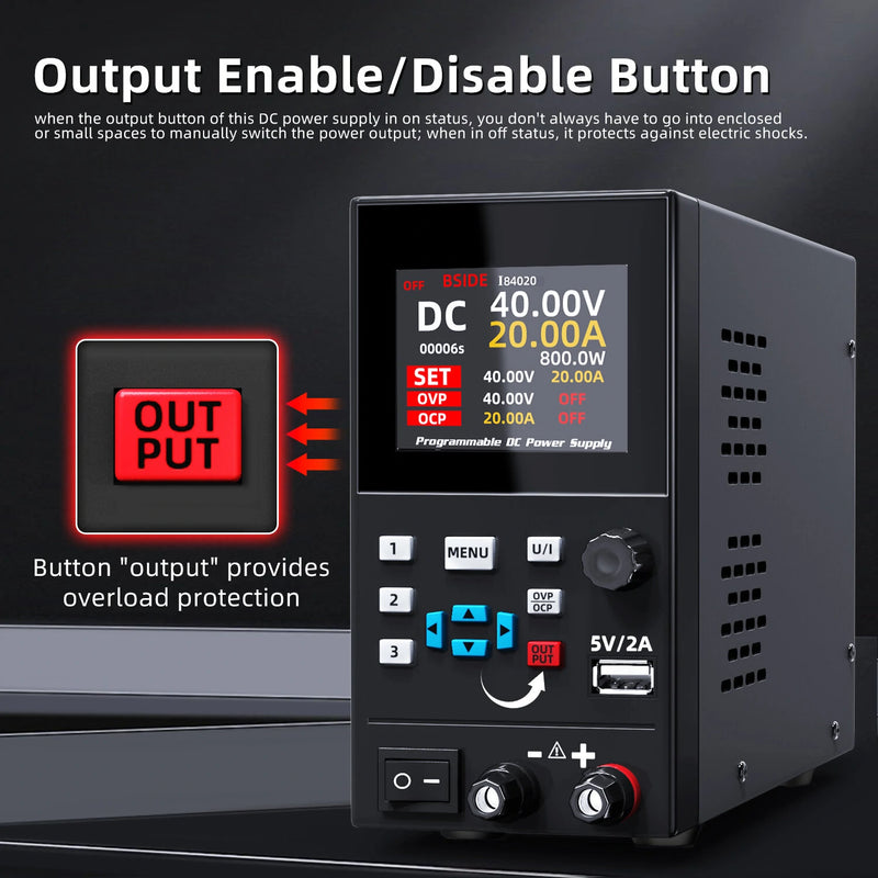 BSIDE I8305/I83010/I84020 Adjustable Power Supply High Capacity Output up to 300W with Precise Control Effective Air Cooled System Lightweight and Compact Design for Versatile Electronics Use