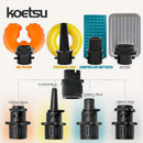 KOETSU Air Pump Air Valve Adapter Kit Paddle Board Air Nozzle Multifunctional Conversion Head Air Adapter with 4 Air Valve Nozzles