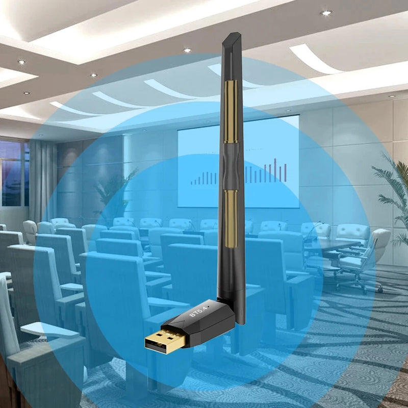 USB bluetooth 5.4  Adapter 150M Wireless Dongle Adapter Drivers Free Supports Windows 11/10/8.1/7 for PC Music Audio Receiver Transmitter