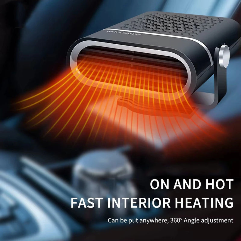 IPRee 360 Degree Portable Auto Heater ABS Heating Cooling Fan for Cars Trucks Car Accessories 12/24V