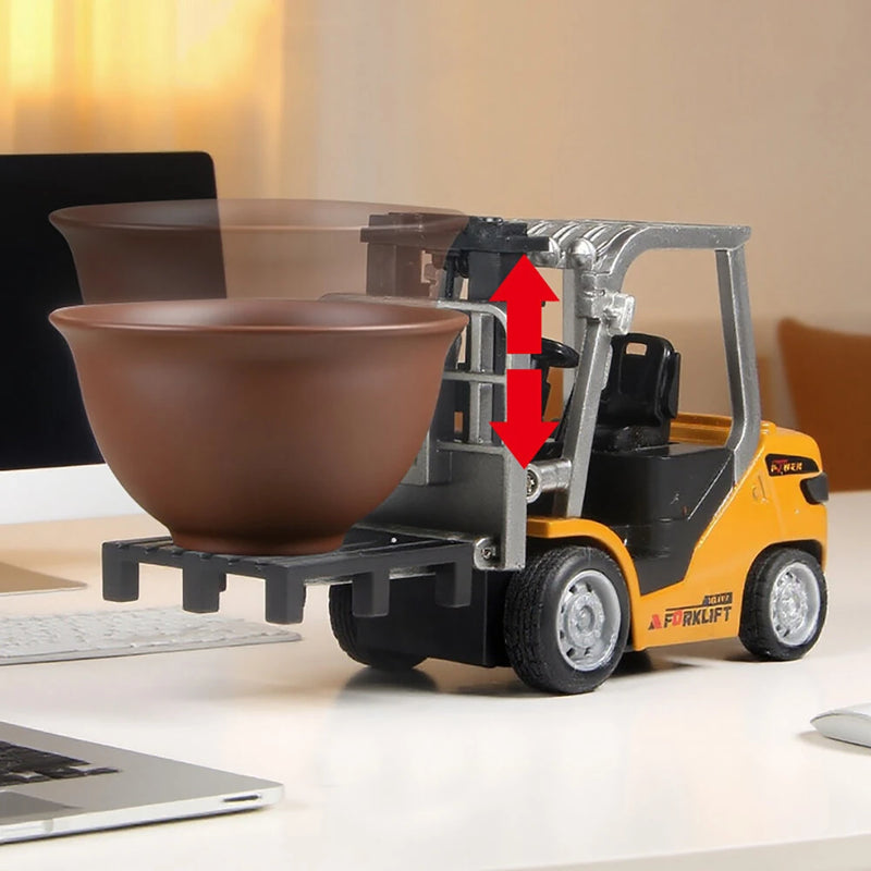 555-99 RTR 1/64 2.4G Mini RC Car Alloy Forklift Support App Remote Controlled Engineering Vehicle Desktop Toys Model Collection Gift For Boys