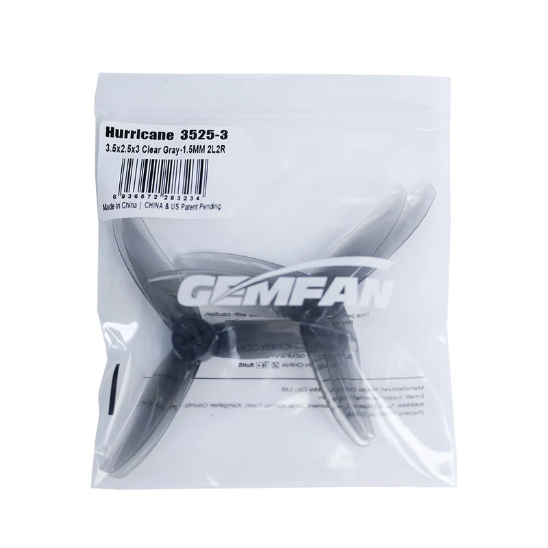 2 Pairs / 6 Pairs Gemfan 3525-3 3525 3.5 Inch 3-blades PC Propeller 1.5mm Shaft 3 Holes Compatible with 2004-3000KV Motor for RC Drone FPV Racing
