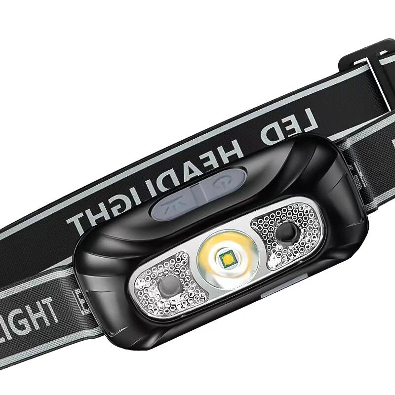 BIKIGHT Mini USB Rechargeable XPG+ 2 LED Headlamp Sensor Headlight Camping Flashlight Outdoor Light Fishing Portable Torch Lamp