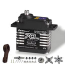 YIPINSERVO GX3270BLS 25T 180/270 70kg High Torque Magnetic Induction IP68 Waterproof Digital Servo for 1/8 1/10 RC Cars