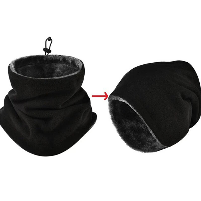 TENGOO 1pc Winter Thickened Fleece Outdoor Cycling Scarf, Warm Neck Gaiter, Windproof Dust Mask, Polar Fleece Neck Cover