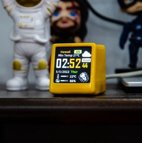 SmallTV Ultra WiFi Desktop Animated Weather Clock Gift Creative Ornaments Multifunctional Weather Station Smart Desktop Animated Weather Clock