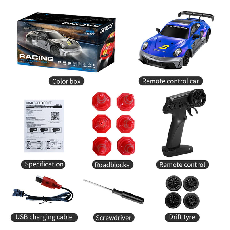 KFPLAN KF28 1/16 2.4G 4WD Full Proportion Mobile Phone APP Control LED Light Drift RC Car Vehicle Models RTR
