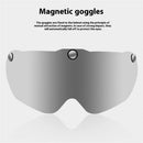 XANES 53-63CM Bike Helmet with Magnetic Visor Men Women Lightweight Breathable Protective Helmet for MTB Cycling