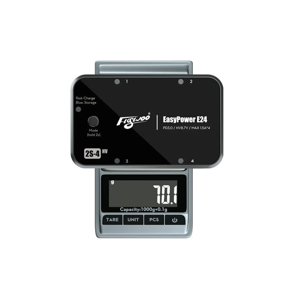 Flywoo EasyPower E24 2S MAX 1.5A*4 PD3.0 65W Charger for 4.35V 2S-4 LiHV Battery Charger
