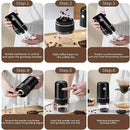 IPRee Electric Coffee Bean Grinder Ceramic Grinding Core Wireless Adjustable Automatic Electric Coffee Grinder Handheld Home