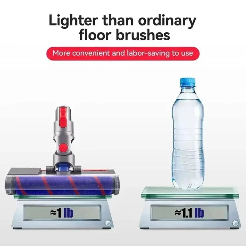 Soft Roller Brush Head forDyson V7 V8 V10 V11 Vacuum Cleaners with Green Lasering Lights High-Density Velvet Attachment