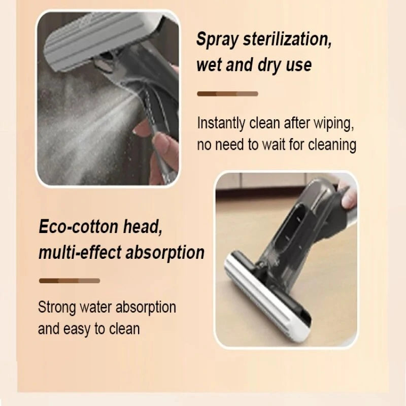 2 in 1 Mini Cleaning Mop with Self-Wringing Sponge Head for Wet and Dry Use Versatile Household Cleaning Tool Easy to Use and Clean with Ergonomic Design