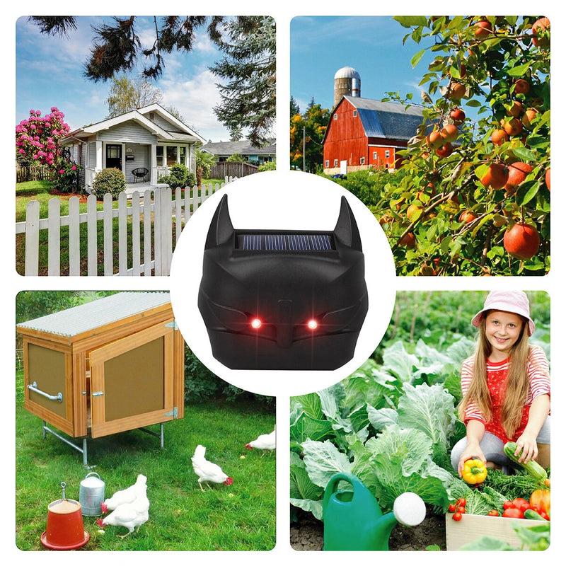 Outdoor Solar Animal Repellent Ultrasonic Infrared Bird Repellent Dog Repellent Mouse Repellent Built-In Light Sensor  IP44 Waterproof