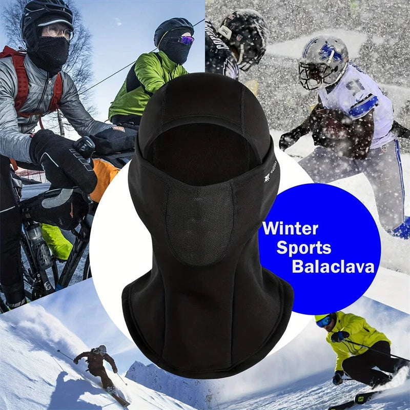 Wolfilist Outdoor Thermal Cycling Face Mask for Men Women Winter Breathable Windproof Fleece Lined Full Coverage Headscarf for Skiing Motorcycling